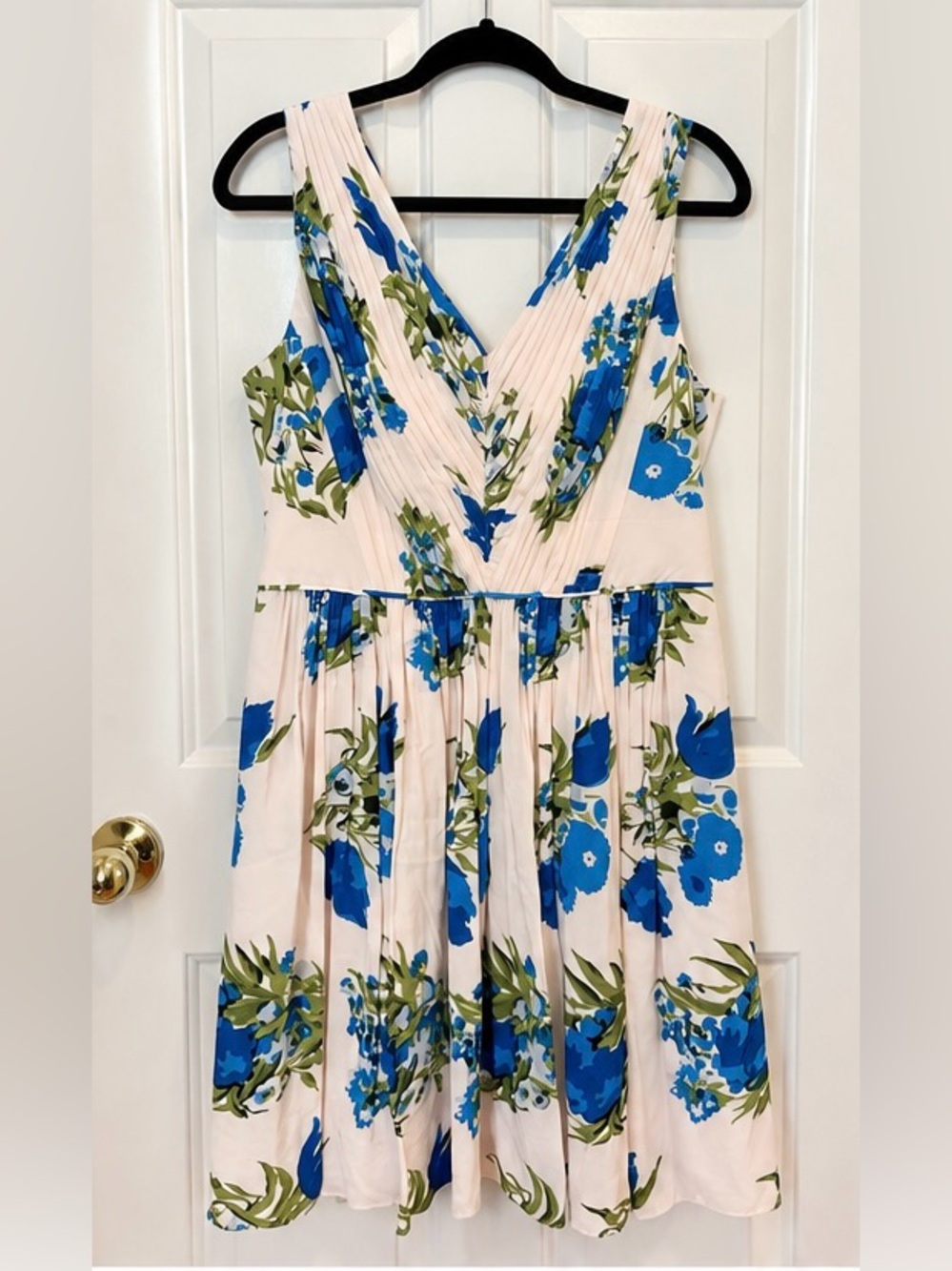 Vintage Boden Floral Pleated Dress – Size 10R – Beautiful Condition